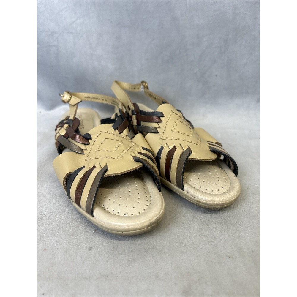 Softspots sandals for women Woven‎ Metallic 11 Narrows Strap Back Shoes Open Toe
